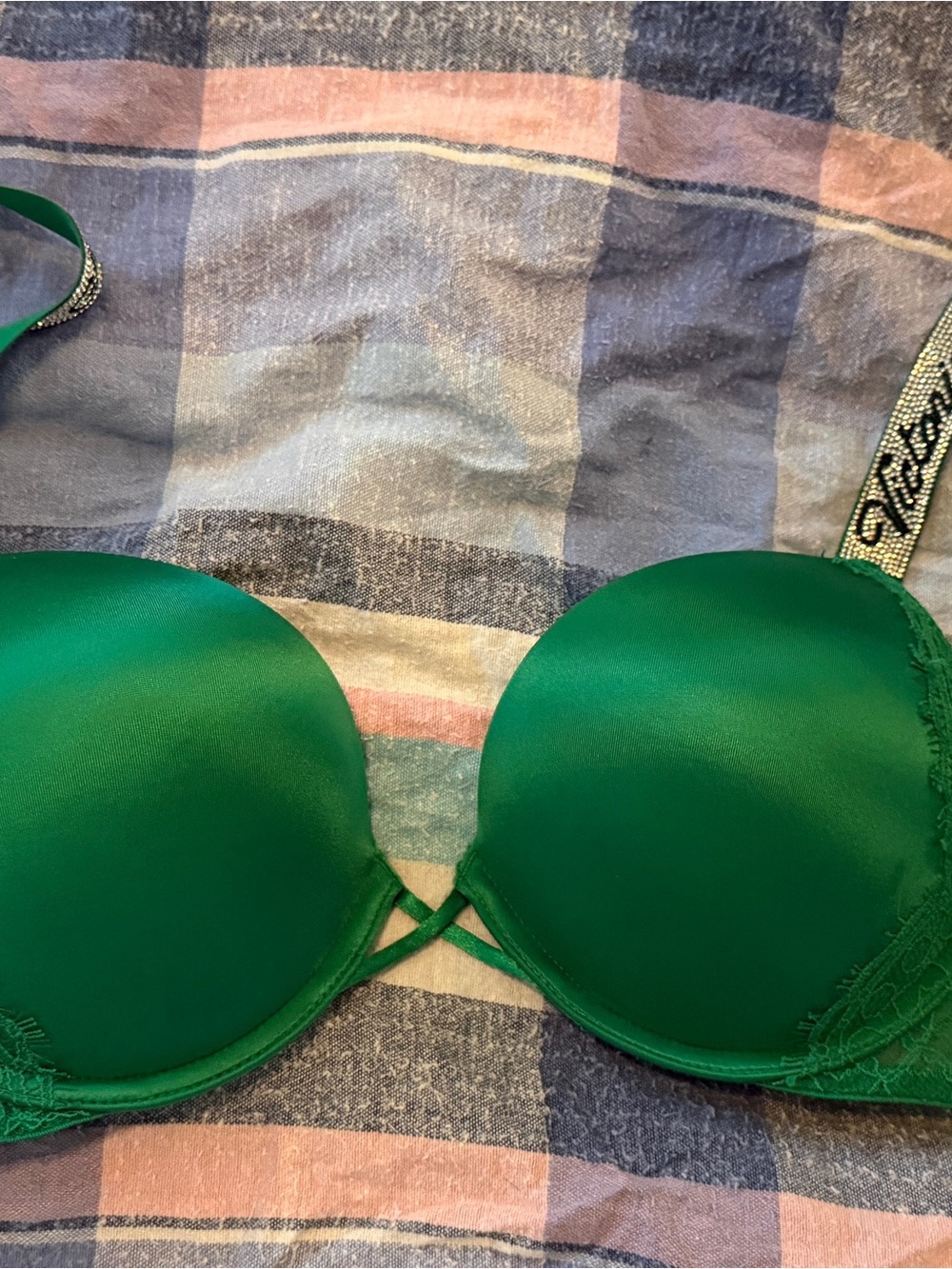 Victoria’s Secret Shine Strap Green Padded Push-Up Bra - Women Intimates
